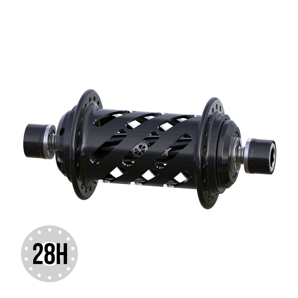 ONYX HELIX 100/10MM FRONT HUB CUSTOM Hubshell Color Black Anodized