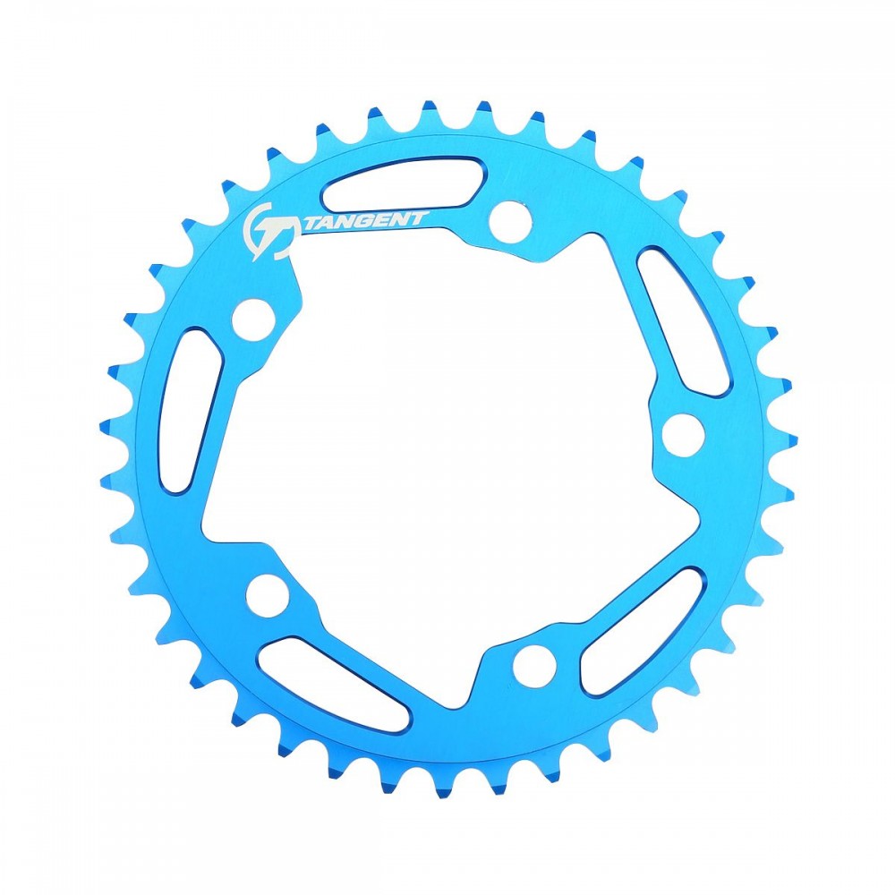 TANGENT 5 BOLT CHAINRING 110MM BLUE