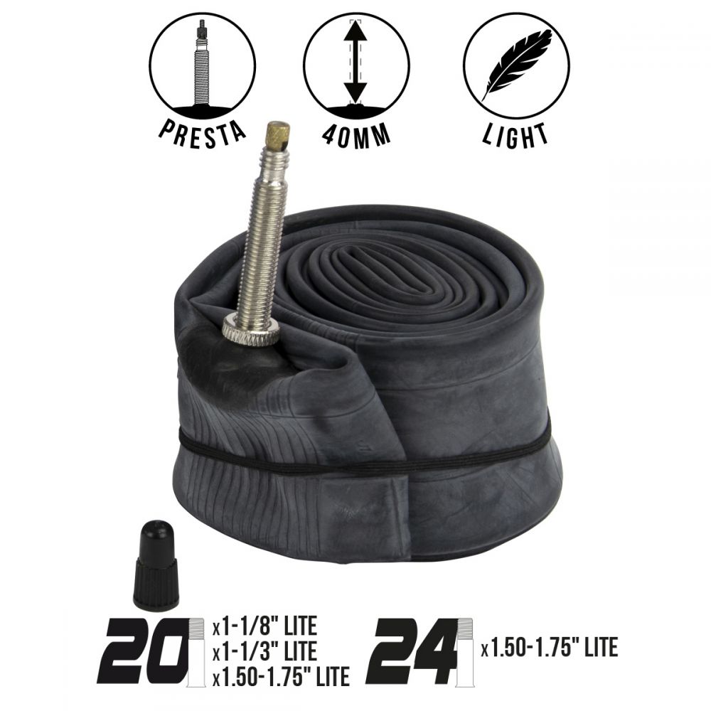 Excess Components 24" BMX Bike Tube With Presta Valve – 24 X 1 1/8, 40mm, Durable & Reliable