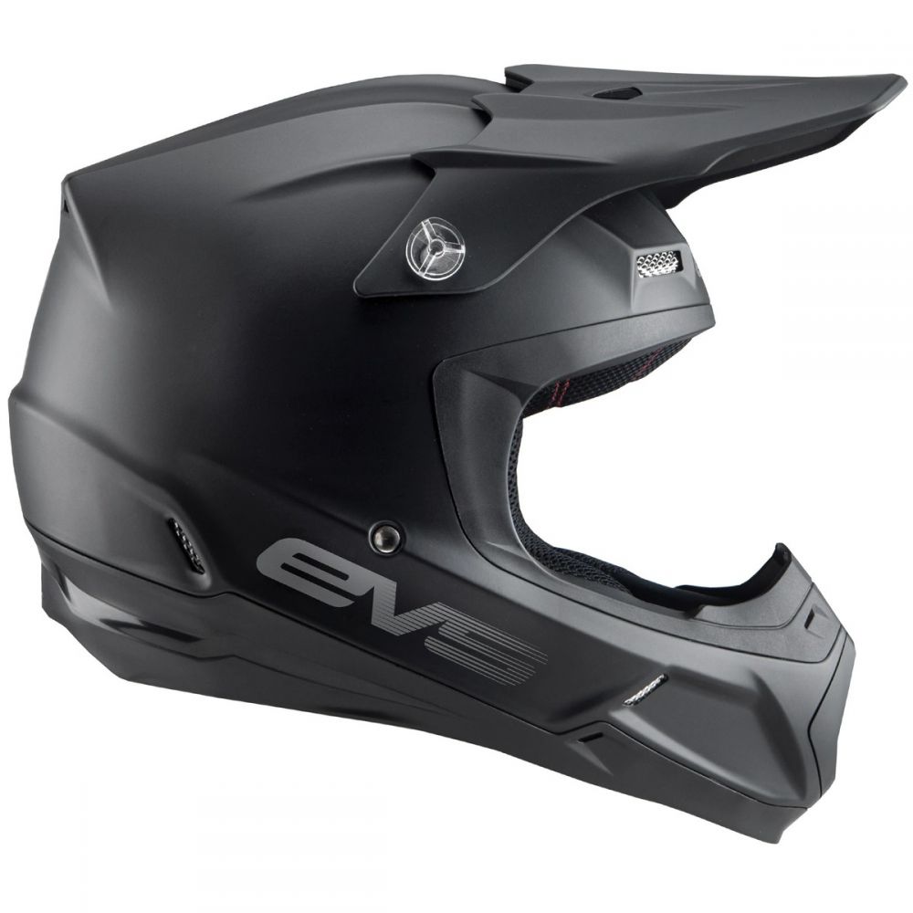 EVS T5 SOLID MATT BLACK HELMET