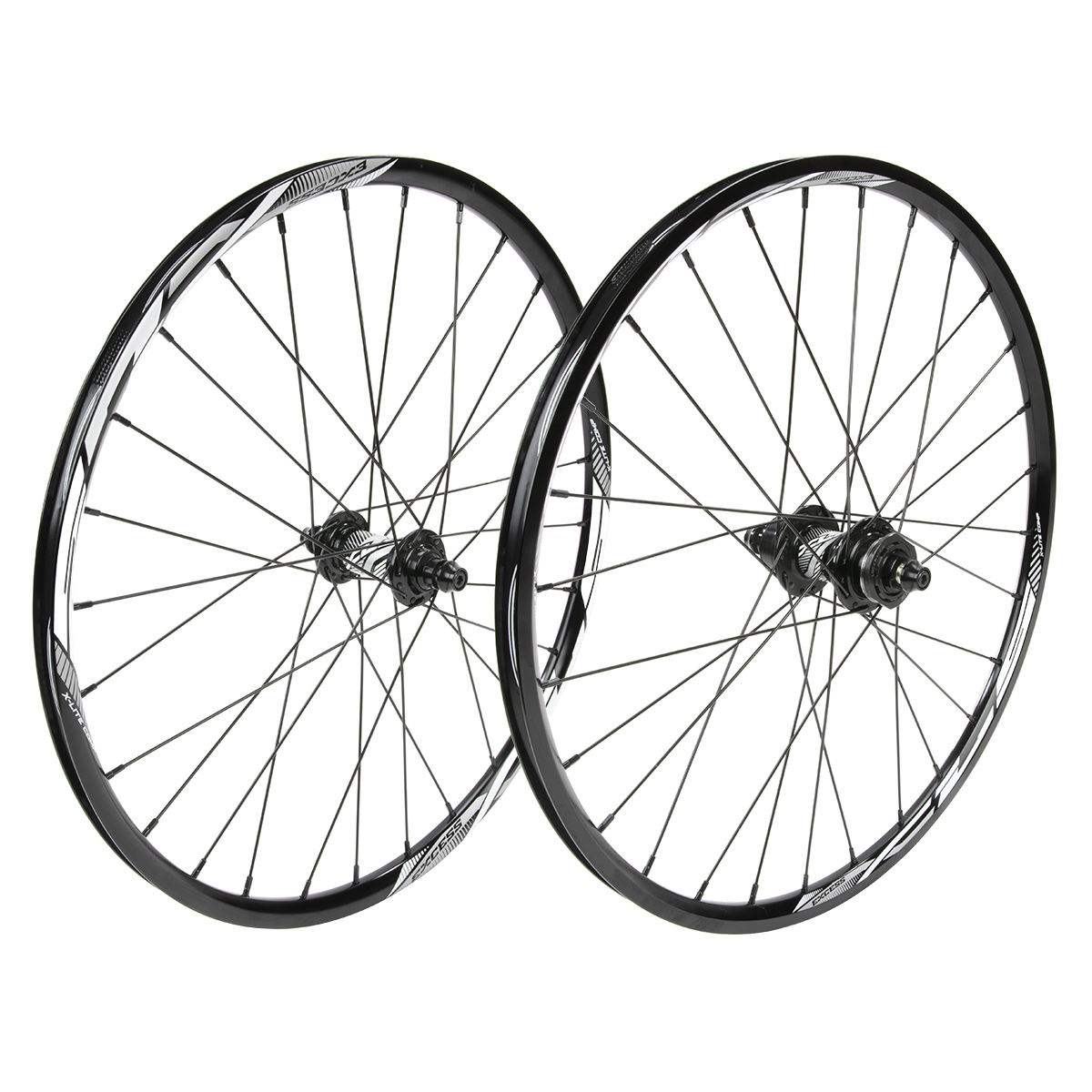 EXCESS XLS-1 451 28H / 36H ALLOY WHEELSET Color Black / White
