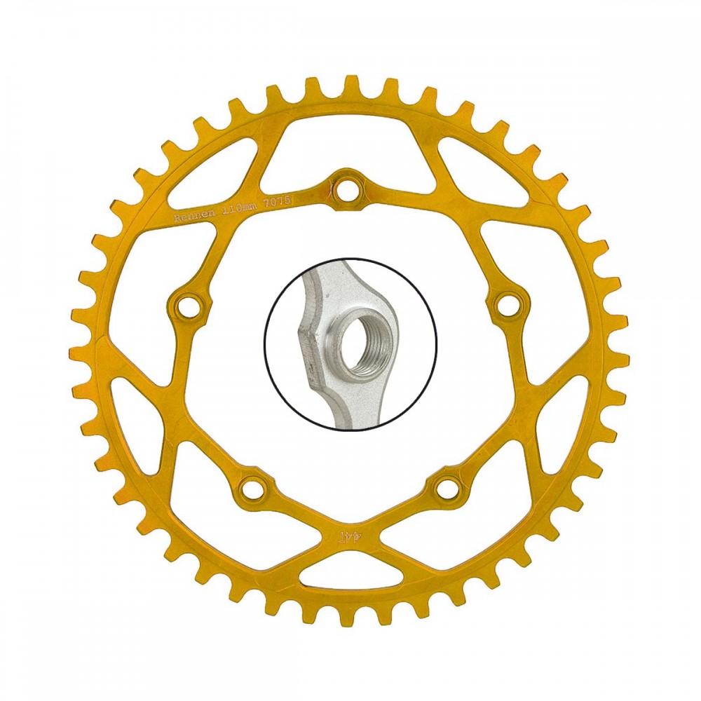 RENNEN PENTACLE CHAINRING THREADED 110MM