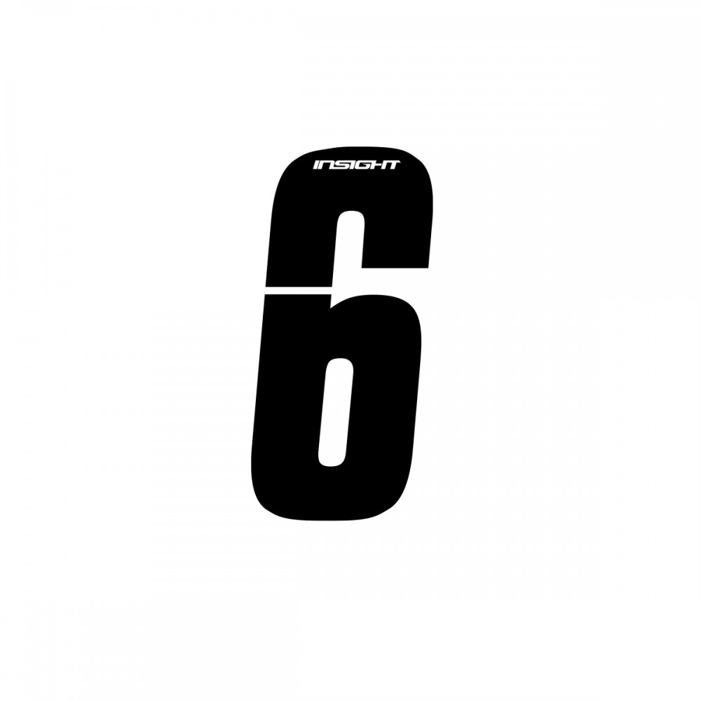 SIDE PLATE NUMBERS INSIGHT BLACK 3"