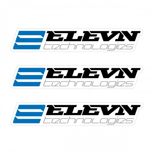 ELEVN SMALL STICKER 110x18MM PACK X 3 BLACK/BLUE