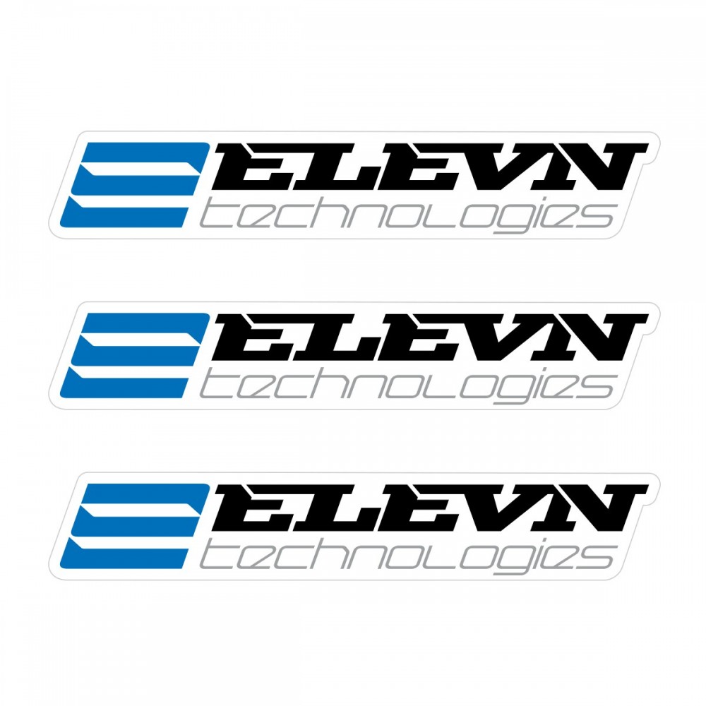 ELEVN SMALL STICKER 110x18MM PACK X 3 BLACK/BLUE