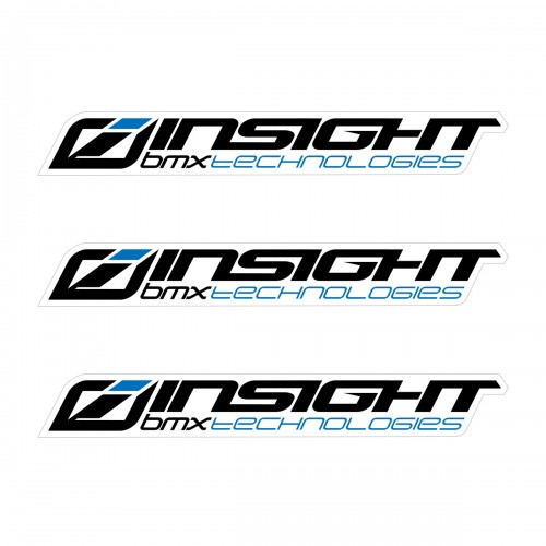 INSIGHT SMALL STICKER 111x15MM PACK X 3 BLACK/BLUE