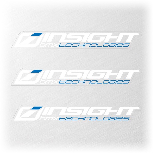 INSIGHT SMALL STICKER 111x15MM PACK X 3 WHITEK/BLUE