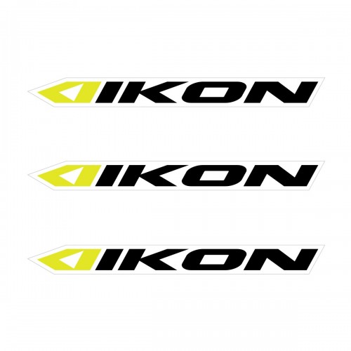 IKON SMALL STICKER 114x11MM PACK X 3 BLACK/NEON YELLOW