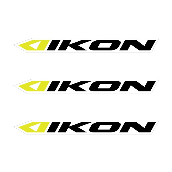 IKON SMALL STICKER 114x11MM PACK X 3 BLACK/NEON YELLOW