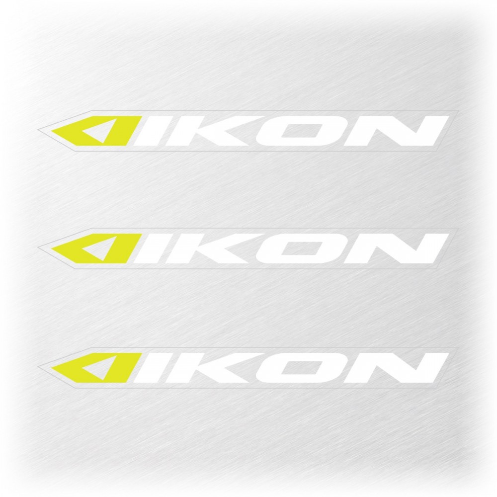 IKON SMALL STICKER 114x11MM PACK X 3 WHITE/NEON YELLOW
