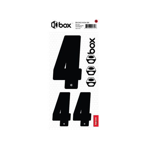 BOX TWO NUMBER STICKER KIT BLACK