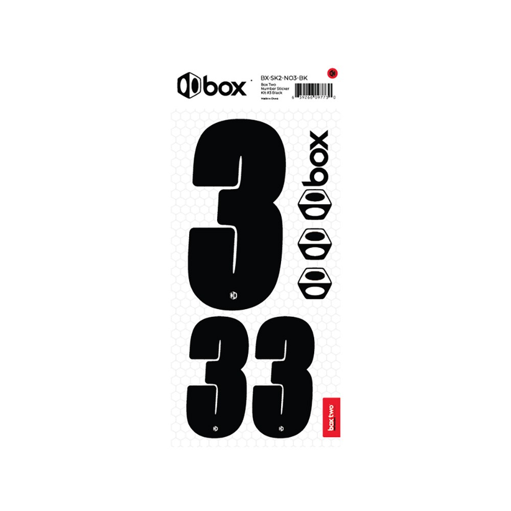 Box Two Number Sticker Kit Black #6 