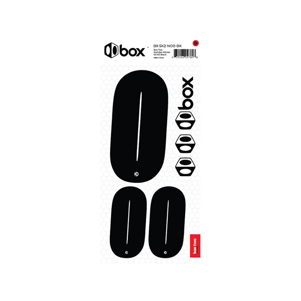 BOX TWO NUMBER STICKER KIT BLACK