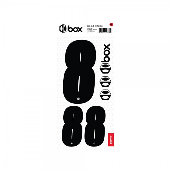 BOX TWO NUMBER STICKER KIT BLACK